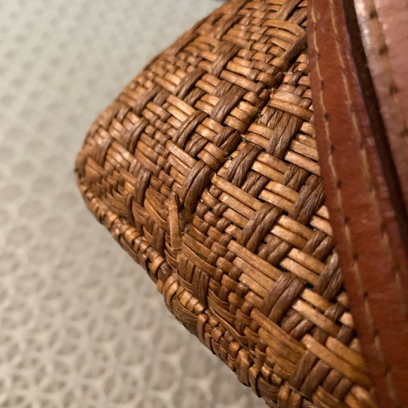 Vintage The Trend Purse Brown woven Straw shoulder bag - Picture 7 of 10